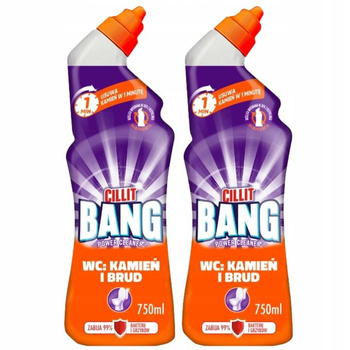 Cillit Bang Żel do Toalety Zero Kamienia 2x750ml