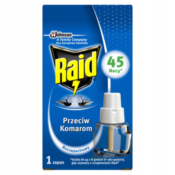 Raid Elektrofumigator Przeciw Komarom Wkład Neutralny 27ml
