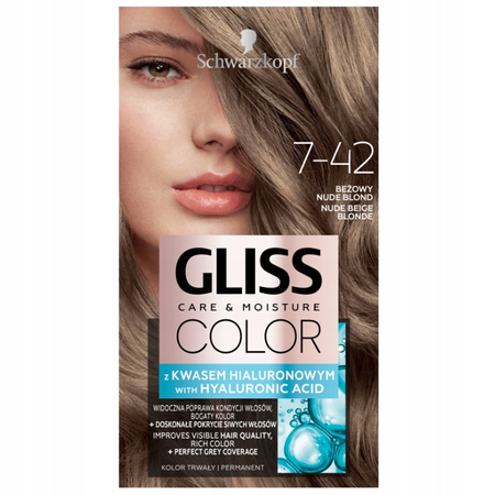 Gliss Color Farba do Włosów Beżowy Nude Blond 7-42