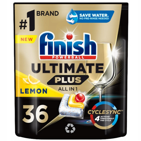 Finish Ultimate Plus Kapsułki do Zmywarki 36 Lemon