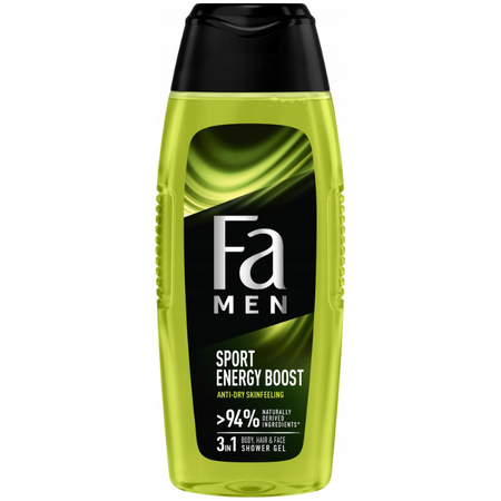 Fa Men Żel pod Prysznic Xtreme Sport Energy 400ml x3