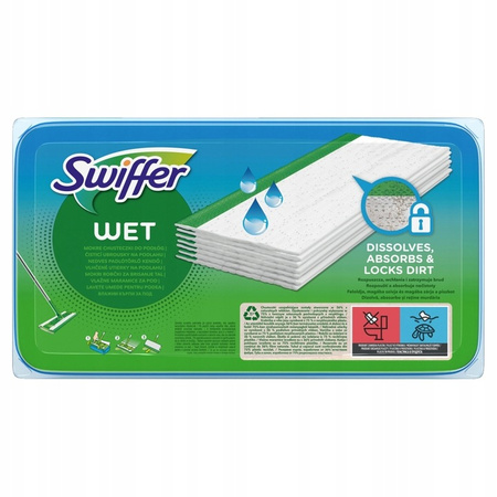 Swiffer Ścierka Mokra Wkład Wymienny do Mopa Płaski 27 cm 20 szt.