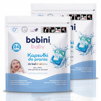 Bobini Baby Kapsułki do Prania Koloru Bieli 2x24szt.