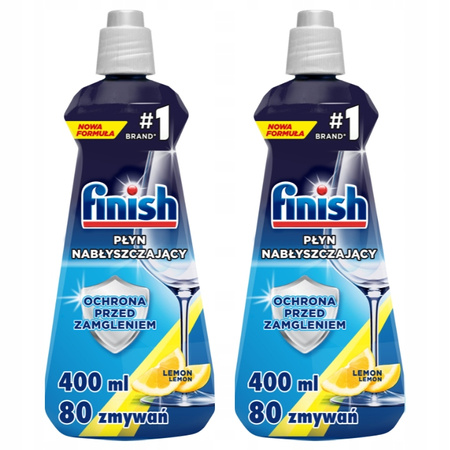 Finish Płyn Nabłyszczacz Do Zmywarki Lemon 2x400ml