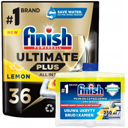 Finish Ultimate Plus 36 Lemon Kapsułki + Czyścik