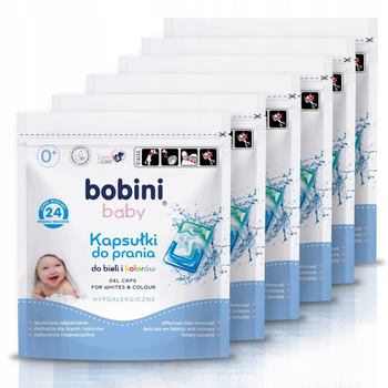 Bobini Baby Kapsułki do Prania Koloru Bieli 6x24szt.