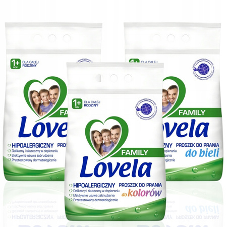 LOVELA Family Proszek Biel Kolor 3x2,1kg (84 pr)