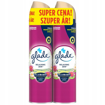 Glade Odświeżacz Powietrza Relaxing Zen Zapach Spray Duopack 2x300ml