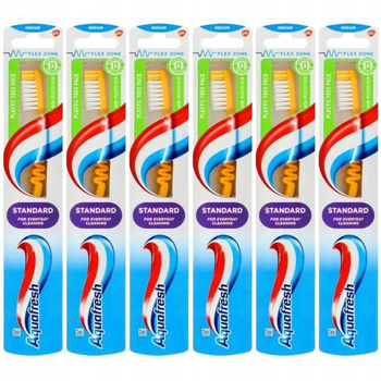 Aquafresh Family Szczoteczka do Zębów Medium x6