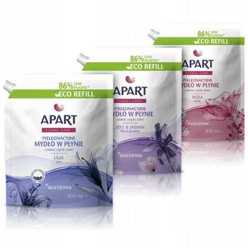 Apart Mydło w Płynie Pielęgnujące Zapas MIX 3x900