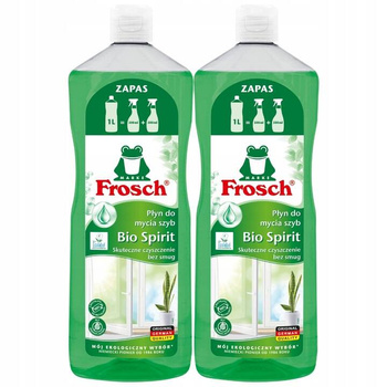 Frosch Bio Spirit Płyn do Mycia Szyb Luster Zapas 2x1000ml