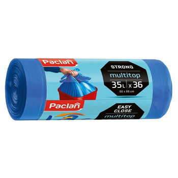 Paclan Multitop Worki na Śmieci Uniwersalne 35l 36 sztuk