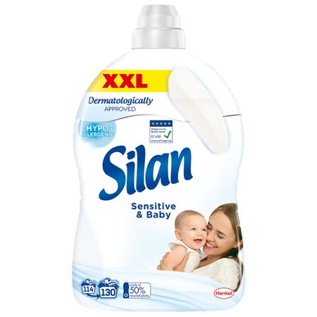 Silan Płyn do Płukania Sensitive 2,86L 130 prań x3