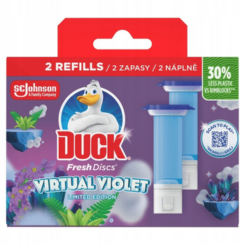Duck Fresh Discs Żelowy Krążek do Toalety Virtual Violet 2x36 ml