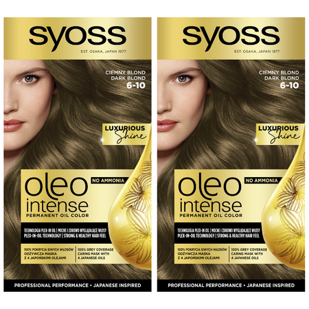 Syoss Oleo Intense Farba 6-10 Ciemny Blond x2