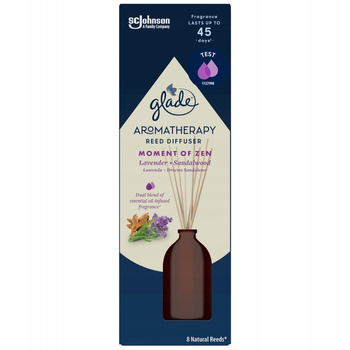 Glade Patyczki Zapachowe Moment of Zen Drzewo Sandałowe i Lawenda 80ml