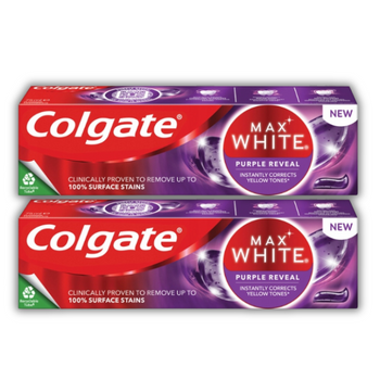 Colgate Max White Purple Reveal Wybielająca Pasta do Mycia Zębów 2x75 ml