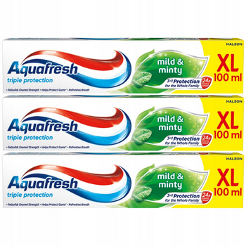 Aquafresh Family Toothpaste pasta do zębów 3x100ml