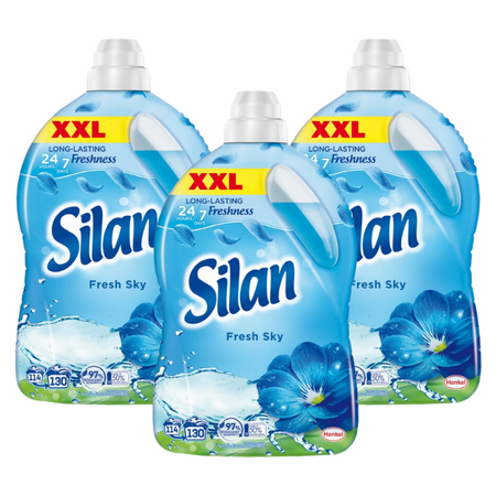 Silan Fresh Sky Płyn do Płukania 2,86L 130 prań x3