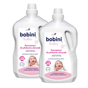 Bobini hipoalergiczny płyn do płukania tkanin dla dzieci 2x2,5l 142 prań