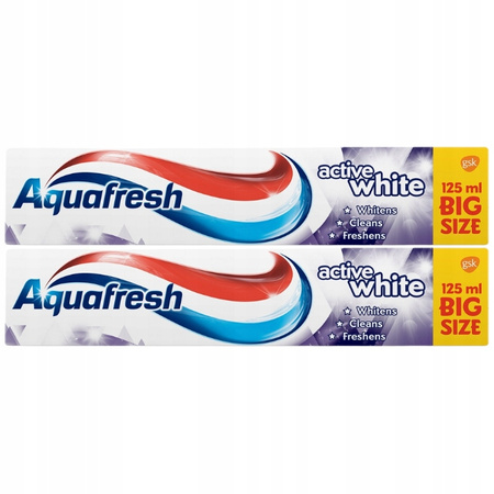 Aquafresh Active White Pasta do Zębów 2x125 ml