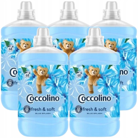 Coccolino Blue Splash Płyn do Płukania Tkanin Fresh & Soft 5x1,7L 340 pr