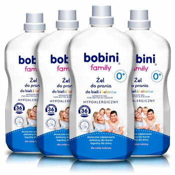 Bobini Family Żel do Prania do Bieli Kolorów 1,8L X4
