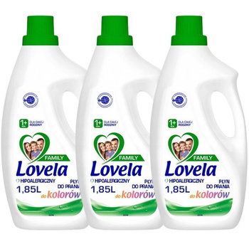 LOVELA Family Płyn do Prania Kolorów 3 x 1,85L 84p