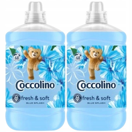 Coccolino Blue Splash Płyn do Płukania Tkanin Fresh & Soft 2x1,7L 136 prań