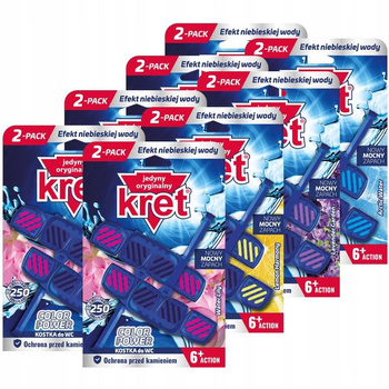 Kret Zawieszka do WC Barwiąca MIX 40g x4 opak