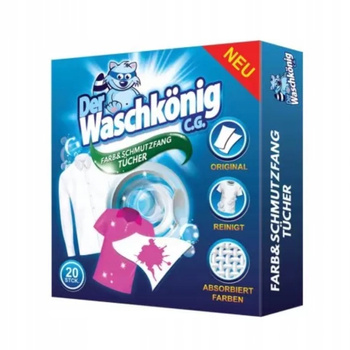 Waschkonig Chusteczki do Prania Wyłapujące Kolor 20 szt.