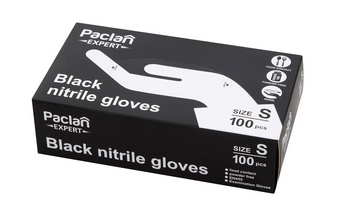 Paclan Expert Rękawice Nitrylowe S Czarne 100 szt.