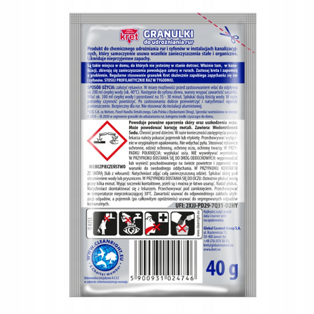 Kret Granulki do Udrażniania Rur 40g