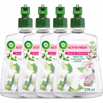 Air Wick Active Fresh Białe Kwiaty Odświeżacz Powietrza Wkład 4x228ml