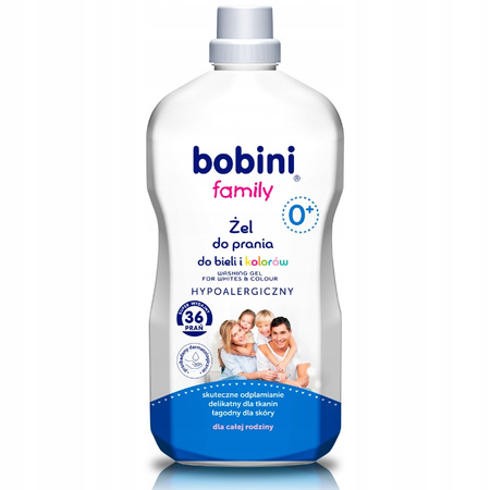 Bobini Family Żel do Prania do Bieli Kolorów 1,8L X4
