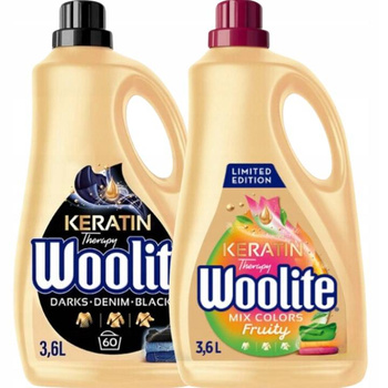 Woolite Fruity Dark Płyn do Prania Mix 2x3,6L