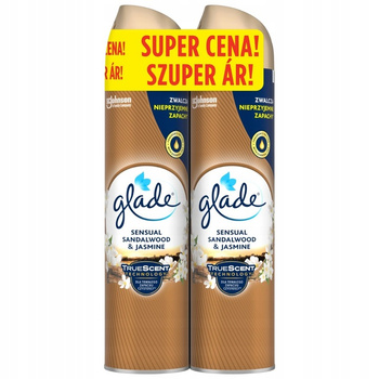 Glade Odświeżacz Powietrza Drzewo Sandałowe i Jaśmin Spray Duopack 2x300ml