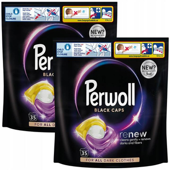 Perwoll Caps Black Kapsułki do Prania Czerni 2x35 szt.