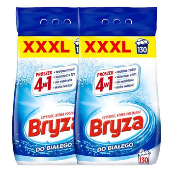 Bryza 4w1 proszek do prania White 8,45kg 130 prań x2