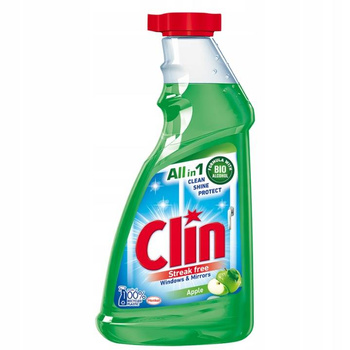 Clin Płyn do Mycia Szyb Luster Zapas Jabłko 500ml