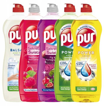 Pur Płyn do Mycia Naczyń MIX 750ml x5