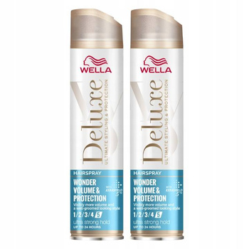 Wella Deluxe Wonder Protection Lakier Włosów 250ml x2