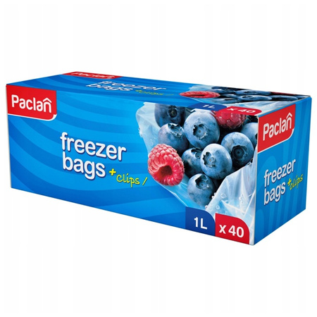 Paclan Woreczki na Mrożonki Freezer Bags 1l 40 sztuk