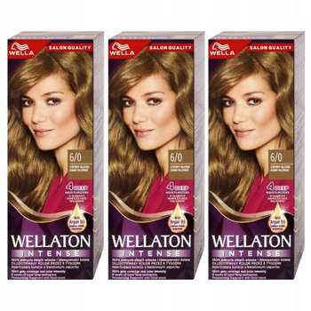 Wellaton Intense Farba do włosów 6/0 Ciemny Blond X3