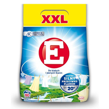 E Proszek do Prania Białych i Jasnych Tkanin XXL 3,3kg 60 prań