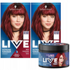 Live Zestaw 2x farba Intense Colour 043 + Maska Ruby Red