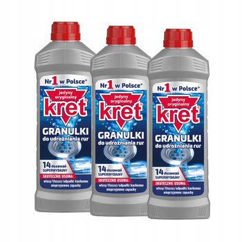 Kret Granulki do Udrożniania Rur 560g x3