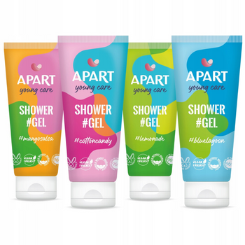 APART Young Care Żel pod prysznic MIX Zestaw 4x200 ml