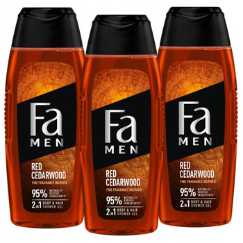 Fa Men Żel pod Prysznic Drzewo Cedrowe 400ml x3