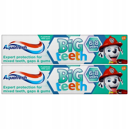 Aquafresh Pasta do Zębów do Dzieci Psi Patrol 2x50ml